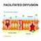 Facilitated diffusion or passive-mediated transport