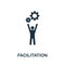 Facilitation vector icon symbol. Creative sign from agile icons collection. Filled flat Facilitation icon for computer and mobile
