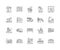 Facility line icons, signs, vector set, outline illustration concept