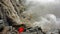 Facing Dettifoss waterfall in Iceland