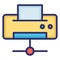 Facsimile, network printer isolated Vector Icon which can easily modify or edit