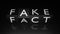 Fact fake blocks animation on dark background