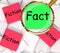 Fact Fiction Post-It Papers Show Factual Or Untrue