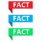 Fact speech bubble label set on white background. fact banner. flat style