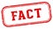 fact stamp. fact rectangular stamp on white background