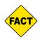 FACT text on yellow sign â€“ vector