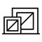 Factory boxes icon outline vector. Warehouse storage