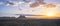 Factory Butte Panorama sunset in Utah