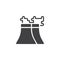 Factory Chimney with Smog vector icon