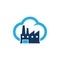 Factory Cloud Logo Icon Design