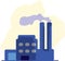 factory emitting toxic fumes ,business resource ideas using vector flat illustrations that are designed in a flat design