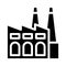 Factory environmental pollution glyph icon vector illustration