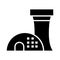 Factory icon vector. thermal power plant icon vector. power station symbol or logo.