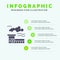 Factory, Industry, Landscape Solid Icon Infographics 5 Steps Presentation Background