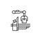 factory, machine, production icon. Element of production icon for mobile concept and web apps. Thin line factory, machine,