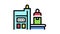 factory manufacturing equipment color icon animation