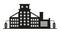 Factory, manufactury and plants vector. Storage, industrial premises, workshops icons. Oil refinery.