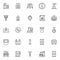 Factory outline icons set