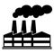 Factory pictogram. Industry vector icon.