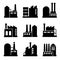 Factory and Power Industrial Building Icon Set 2