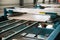 Factory for production of ceramic tiles. Conveyor line for ceramic tile at heavy plant