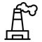 Factory smoke icon outline vector. Air clean