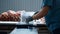 Factory tomato weighting scales sorting fresh horticultural product closeup