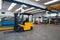 Factory warehouse with forklift