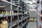 Factory warehouse spare parts. Storage and distribution of components