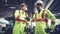 Factory workers handshake with team member in the factory