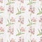 Faded botany pattern wallpaper