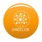 Faded dandelion logo icon orange