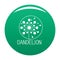 Faded dandelion logo icon vector green