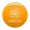 Faded dandelion logo icon vector orange
