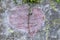 Faded heart in grunge cement wall