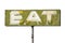 Faded Vintage Eat Sign Isolated