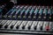 fader digital mixing console with volume meter