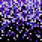 Fading blue and violet pixel pattern