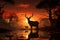 In the fading light, wild animals don their twilight silhouettes in nature\\\'s theater