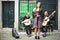 Fado band performing traditional portuguese music in Alfama, Lisbon, Portugal