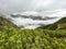 Fagaras Mountain in a cloudy day around Valea Rea path