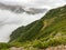 Fagaras Mountain in a cloudy day around Valea Rea path