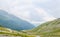 Fagaras mountains, Carpathians with green grass and rocks, Trans