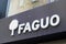 FAGUO logo sign and brand text of french Recycled clothing shoes and bags