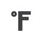 Fahrenheit degrees filled outline icon