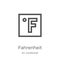 fahrenheit icon vector from air conditioner collection. Thin line fahrenheit outline icon vector illustration. Outline, thin line