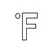 fahrenheit sign icon. Element of simple icon for websites, web design, mobile app, info graphics. Thin line icon for website desig