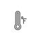 Fahrenheit thermometer line icon