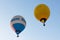 FAI European Hot Air Balloon Championship in Spain. A pair of balloons in flight