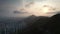 Fai Ngo Shan Mountain observatory foggy sunset drone view